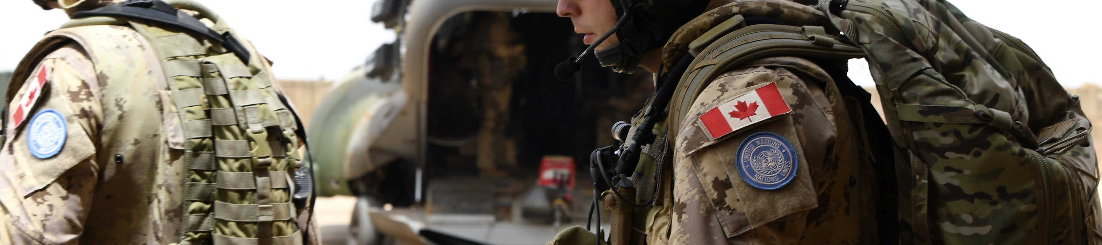 Canadian United Nations soldiers prepare to move out of a base in Gao on August 1, 2018, to take part in an operation during the United Nations Multidimensional Integrated Stabilization Mission in Mali (MINUSMA).