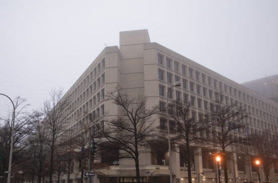 The headquarters of the Federal Bureau of Investigations (FBI) on a foggy morning on December 9, 2019 in Washington, DC.