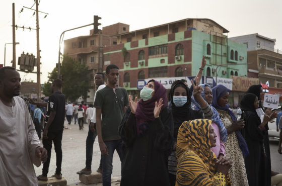 Protesters calling for a civilian government held large protests in Khartoum to commemorate those who were killed June 30, 2019 in Khartoum, Sudan.