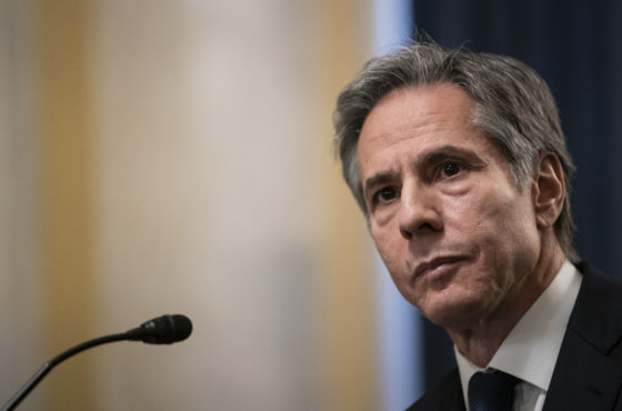 Antony Blinken at his confirmation hearing to be Secretary of State before the US Senate Foreign Relations Committee on January 19, 2021 in Washington, DC.